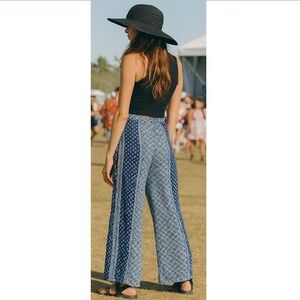 Kaari Blue Boho Chic Indie Sleaze Artisan Craftcore Festival Pants Womens L